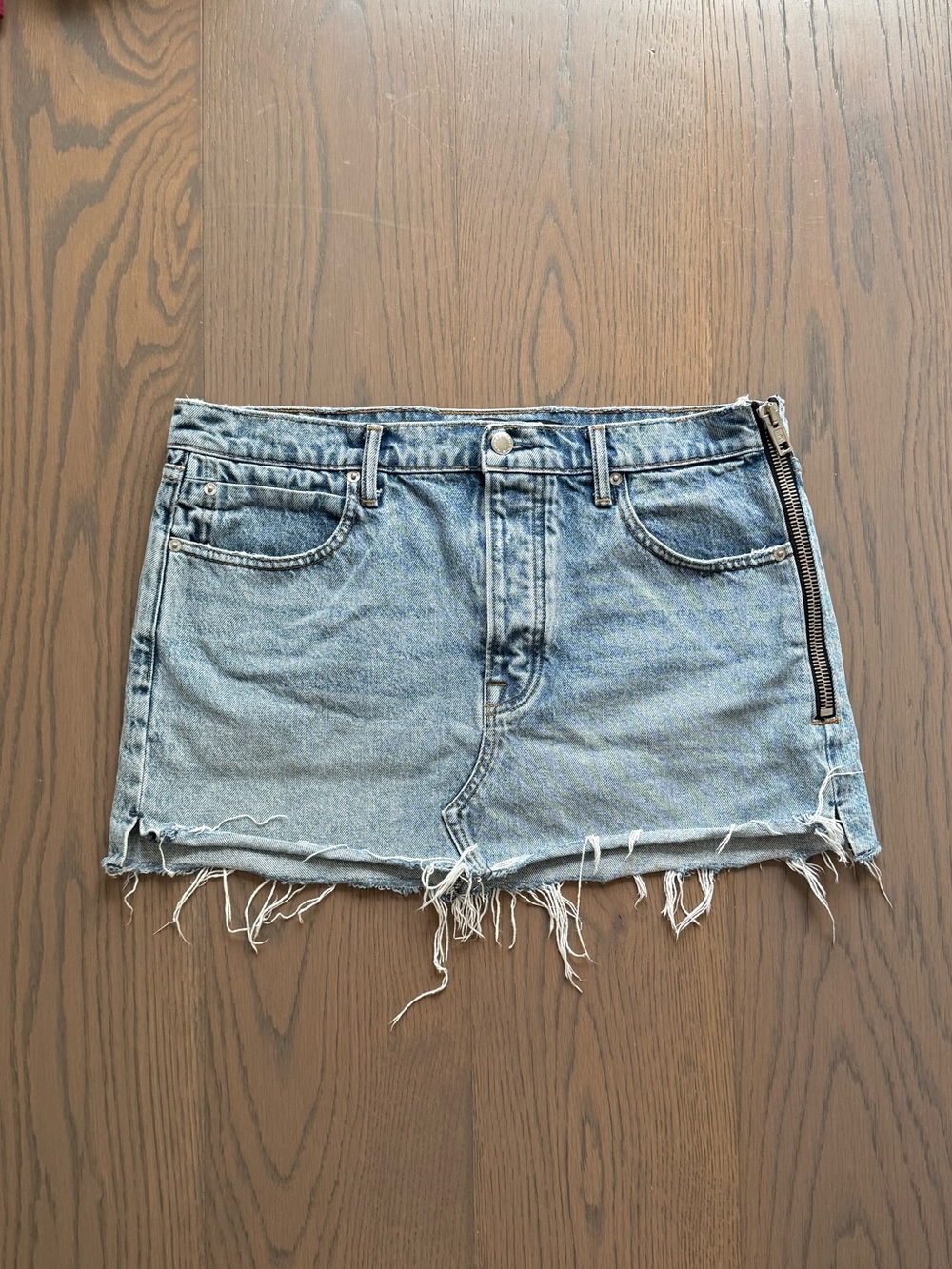 Alexander Wang Snip Zip Jean Skirt